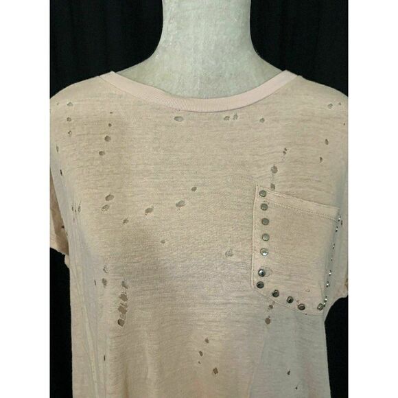 olivaceous Light Pink Short Sleeve Top T Shirt - Picture 2 of 6